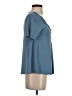 Topshop Blue Short Sleeve Blouse Size 4 - photo 4