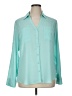 Express 100% Polyester Color Block Teal 3/4 Sleeve Blouse Size XL - photo 1