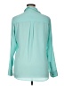 Express 100% Polyester Color Block Teal 3/4 Sleeve Blouse Size XL - photo 2