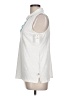 T by Talbots 100% Cotton Gray White Sleeveless Top Size L - photo 5