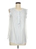 Ann Taylor LOFT 100% Polyester Ivory Sleeveless Blouse Size M - photo 1