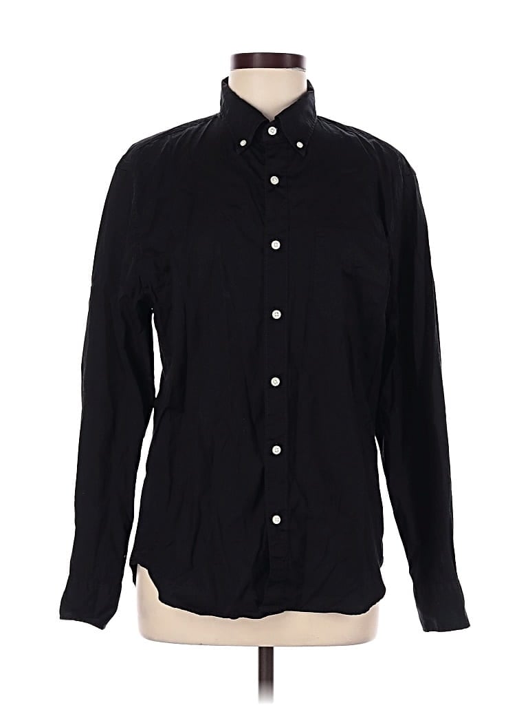 Pre-owned Jcrew Long Sleeve Button Down Shirt In Black