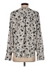 Ann Taylor 100% Polyester Silver Black Long Sleeve Blouse Size M - photo 2
