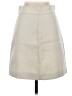 J.Crew 100% Polyester Solid Ivory Faux Leather Skirt Size 0 - photo 1