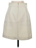 J.Crew 100% Polyester Solid Ivory Faux Leather Skirt Size 0 - photo 2