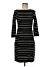 Chaps Stripes Black Casual Dress Size M - photo 1