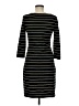 Chaps Stripes Black Casual Dress Size M - photo 2