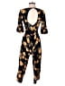 Unbranded 100% Viscose Floral Black Jumpsuit Size 2 - photo 2