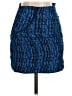 Aqua 100% Polyester Tweed Blue Casual Skirt Size XS - photo 1