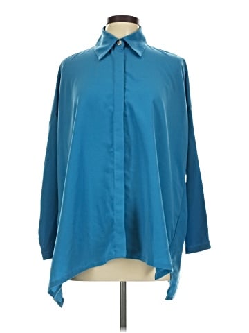 Planet By Lauren G 3/4 Sleeve Silk Top (view 1)