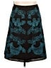Etcetera 100% Acetate Graphic Teal Formal Skirt Size 14 - photo 1