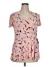 Evri Pink Short Sleeve Blouse Size 0X - photo 1