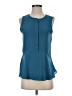 Ann Taylor LOFT 100% Polyester Teal Sleeveless Blouse Size S - photo 1