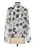 Ann Taylor Factory 100% Polyester Silver 3/4 Sleeve Blouse Size XS - photo 2