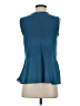 Ann Taylor LOFT 100% Polyester Teal Sleeveless Blouse Size S - photo 2
