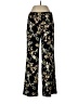 Lands' End 100% Polyester Floral Black Casual Pants Size 10 - photo 1