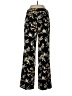 Lands' End 100% Polyester Floral Black Casual Pants Size 10 - photo 2