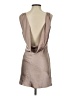 Meshki Metallic Solid Tan Cocktail Dress Size S - photo 2