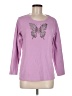 Quacker Factory Purple Long Sleeve Top Size M - photo 1