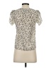 H&M 100% Polyester Ivory Short Sleeve Blouse Size 2 - photo 2