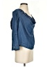 7 For All Mankind 100% Lyocell Blue 3/4 Sleeve Top Size S - photo 4