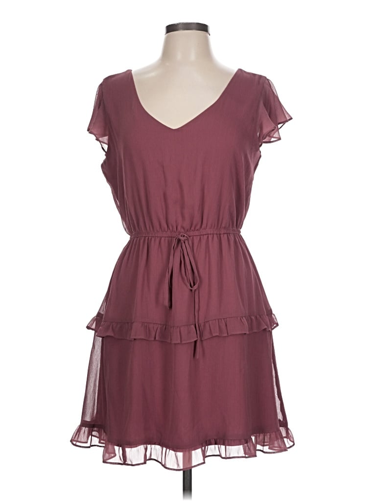 Pre-owned A. Byer Casual Dress In Burgundy