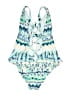 Bar III Print Blue One Piece Swimsuit Size XL - photo 2