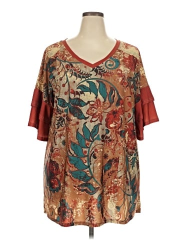 Lily by Firmiana Short Sleeve Blouse (view 1)
