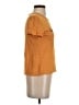 A.L.C. 100% Linen Orange Short Sleeve Top Size S - photo 4