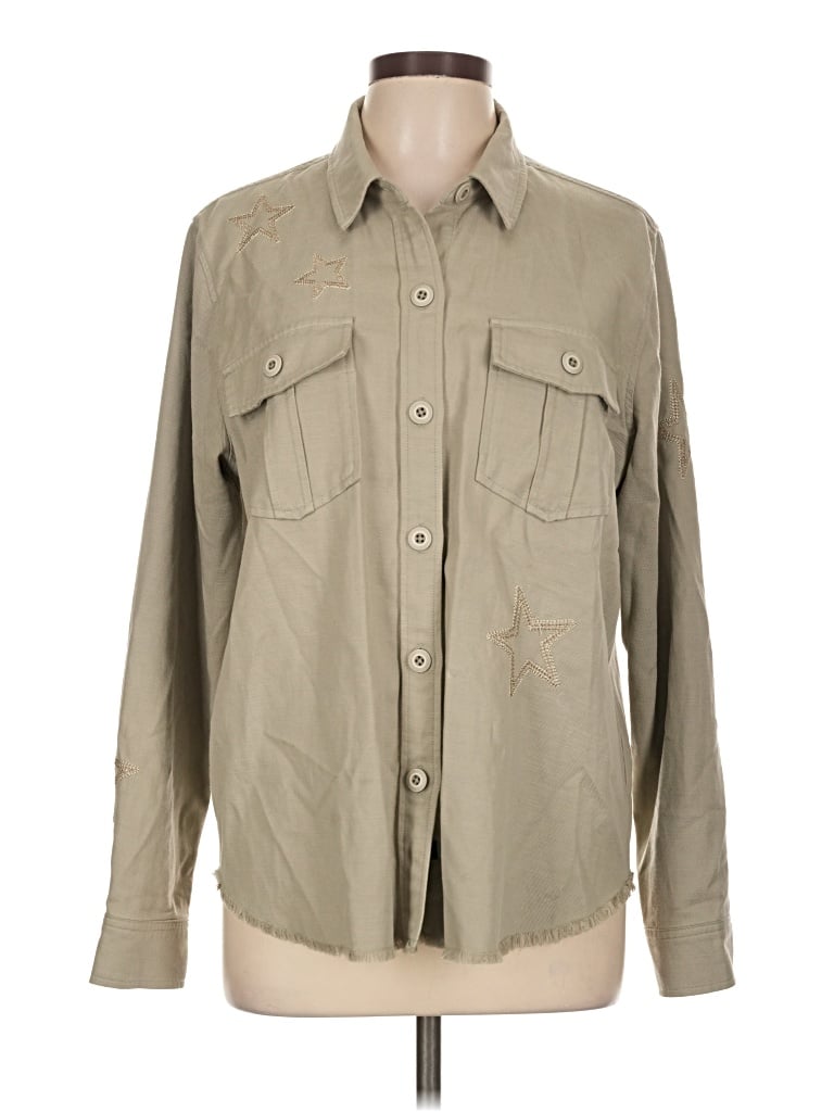 Pre-owned Rails Long Sleeve Button Down Shirt In Tan