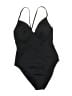 Unbranded Solid Black One Piece Swimsuit Size L - photo 1