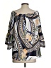 JM Collection 100% Polyester Blue 3/4 Sleeve Blouse Size XS - photo 2