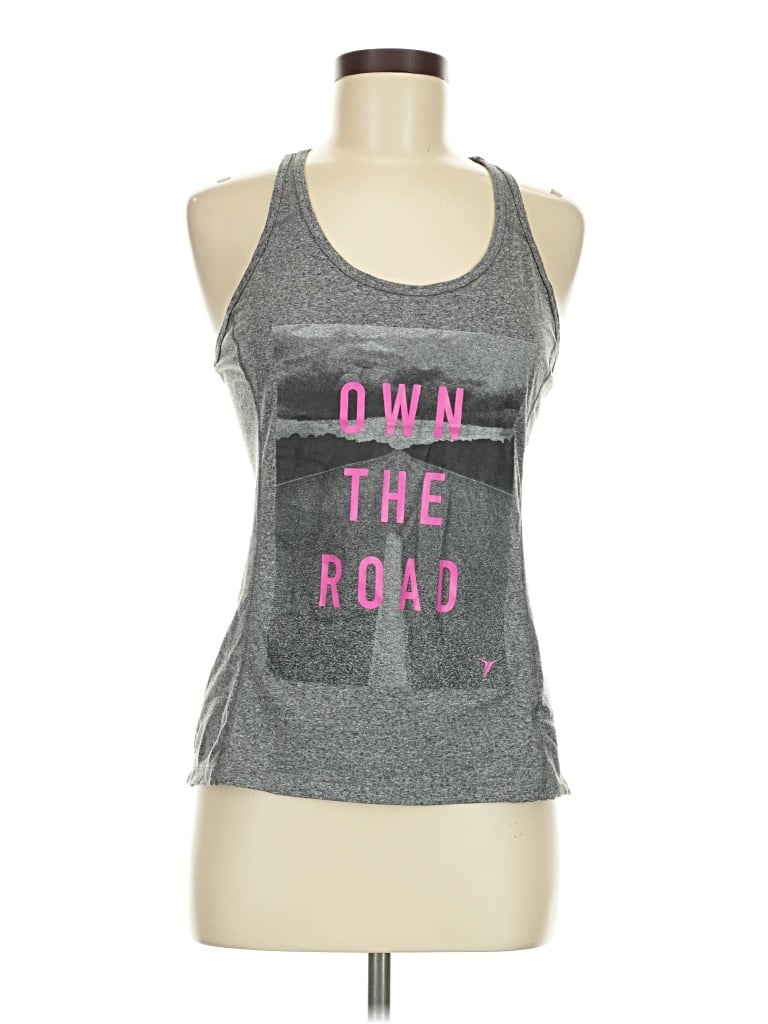 Pre-owned Active By Old Navy Tank Top Gray Halter Neckline Tops