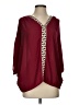 Emery Rose 100% Polyester Burgundy 3/4 Sleeve Blouse Size XS - photo 1