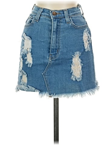 Akira Chicago Black Label Denim Skirt (view 1)