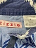 Tizzie 100% Cotton Print Blue Long Sleeve Blouse Size S - photo 7