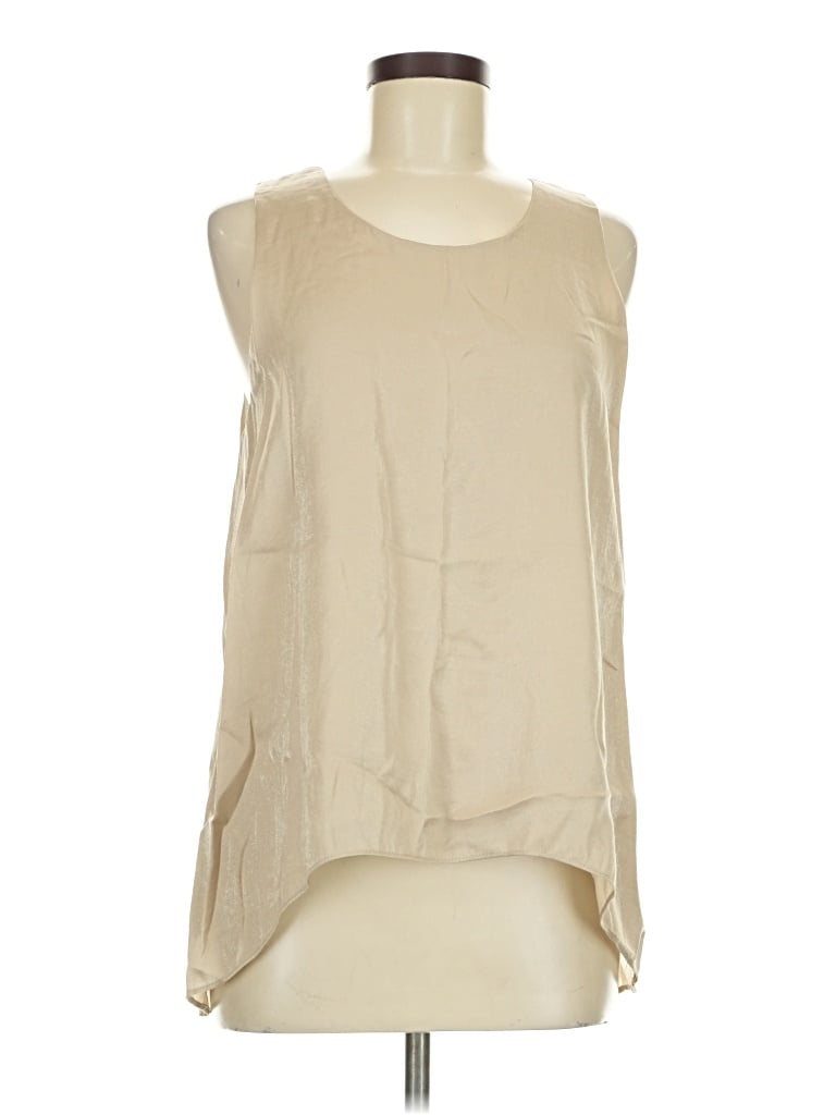 Pre-owned Lola And Sophie Sleeveless Blouse In Tan