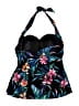 Mainstream Floral Black Swimsuit Top Size 16 - photo 2