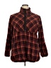Andree by UNIT 100% Polyester Plaid Burgundy Pullover Sweater Size 2X - photo 1