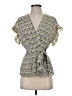Max Studio 100% Polyester Yellow Short Sleeve Blouse Size S - photo 1