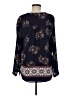 Black Rainn 100% Polyester Blue Long Sleeve Blouse Size M - photo 2