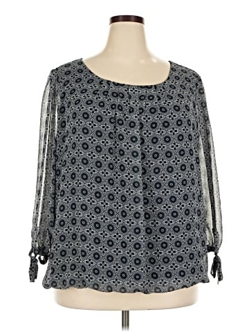 Roz & Ali 3/4 Sleeve Blouse (view 1)