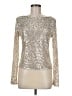 Ann Taylor LOFT Solid Silver Long Sleeve Top Size M - photo 1