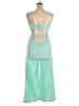 ChicMe 100% Polyester Solid Green Jumpsuit Size XL - photo 2