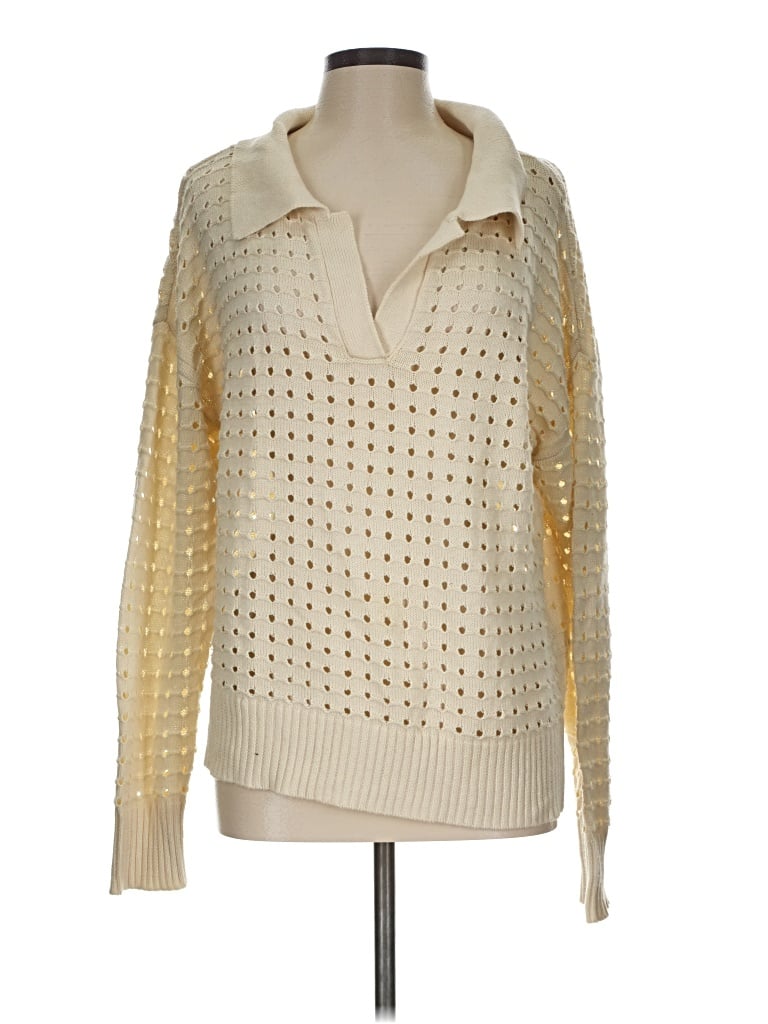 Pre-owned J By Joie Long Sleeve Top Ivory Cowl Neck Tops