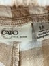 Cato Checkered-gingham Tan Linen Pants Size M - photo 4