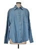 Torrid 100% Cotton Blue Long Sleeve Button-Down Shirt Size Med Plus (00) - photo 1