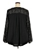 Apt. 9 100% Polyester Graphic Floral Black 3/4 Sleeve T-Shirt Size 2X - photo 2