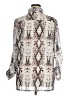 Unbranded Animal Print Silver Long Sleeve Blouse Size XL - photo 2