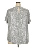Torrid Metallic Silver Short Sleeve Top Size 2X Plus (2) - photo 2